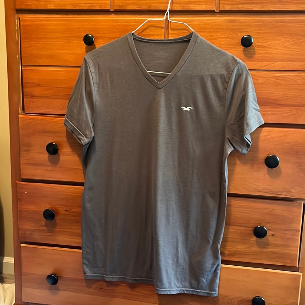 Mens V Neck Hollister Short Sleeve T Shirt